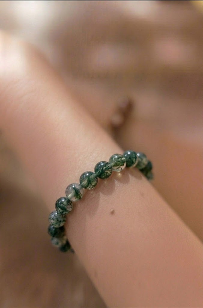 Green Moss Agate Bracelet ~ 8mm