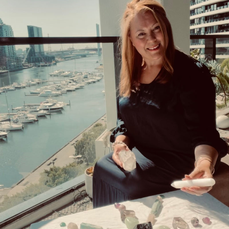 Moonlight Crystal Healing Session with Andi held on an private open-air balcony