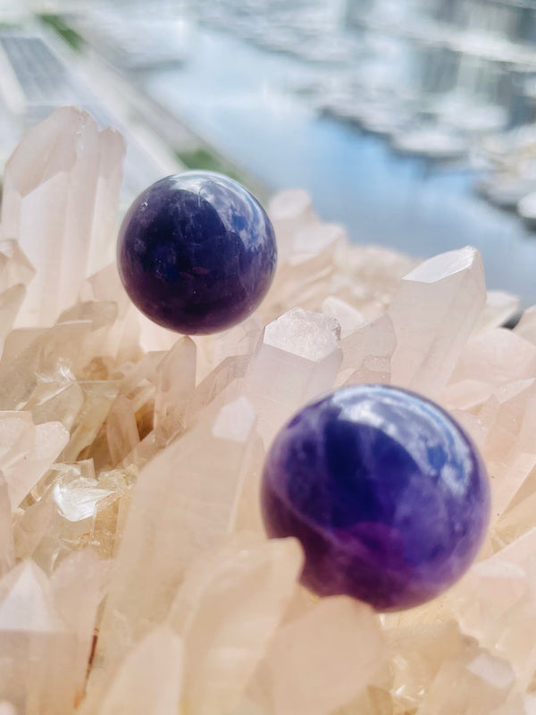 Amethyst Mini Spheres Infinity Set