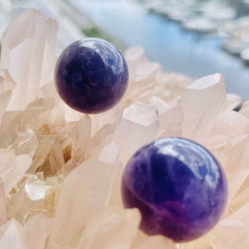 Amethyst Mini Spheres Infinity Set