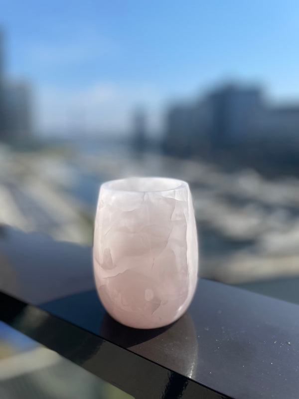 Pink Calcite Mangano - Tealight Holders