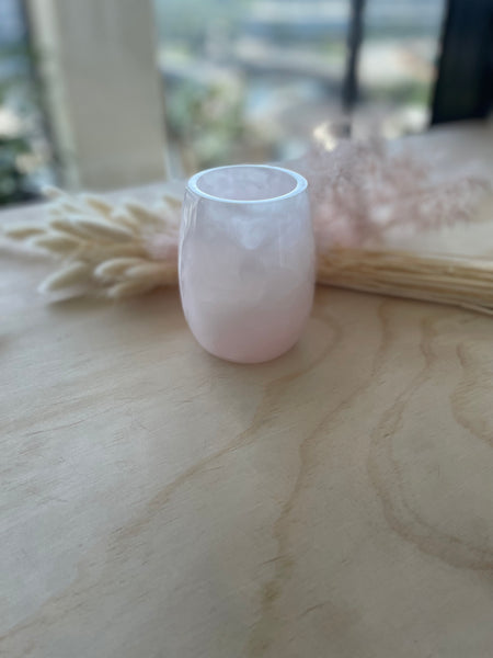 Pink Calcite Mangano - Tealight Holders