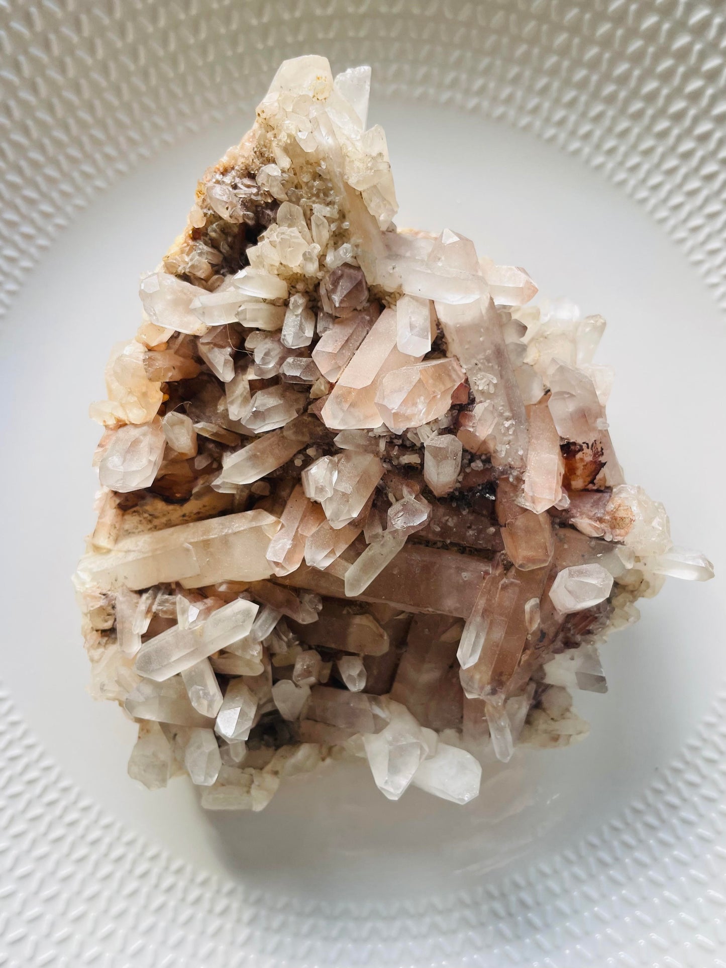 Pink Himalayan Quartz Cluster